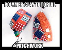 Faux patchwork in polymer clay
