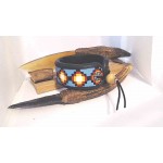 Cherokee inspired faux leather bracelet