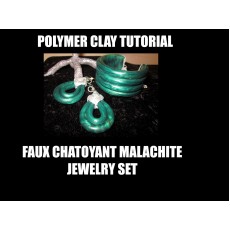 Faux Chatoyant Malachite jewelry set